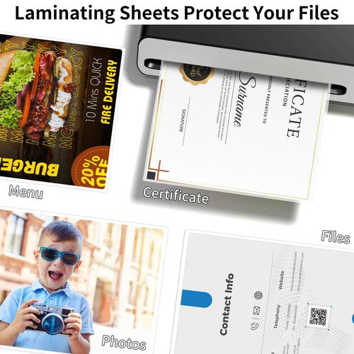 Thermal Laminating Sheets, 9” x 11.5” Laminating Sheets, 3 Mil Thickness Clear Laminating Pouches, Compatible Thermal Laminators, 500 Packs.