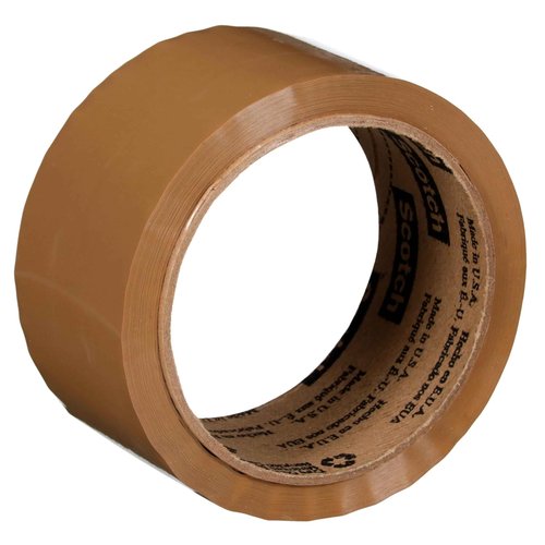 3M Scotch 371 Industrial-Grade Packing Tape, Tan, 48 mm x 50 m, High Performance Sealing Tape for Medium-Duty Commercial Box and Carton Sealing, Moving, Packaging and Shipping, 6 Pack