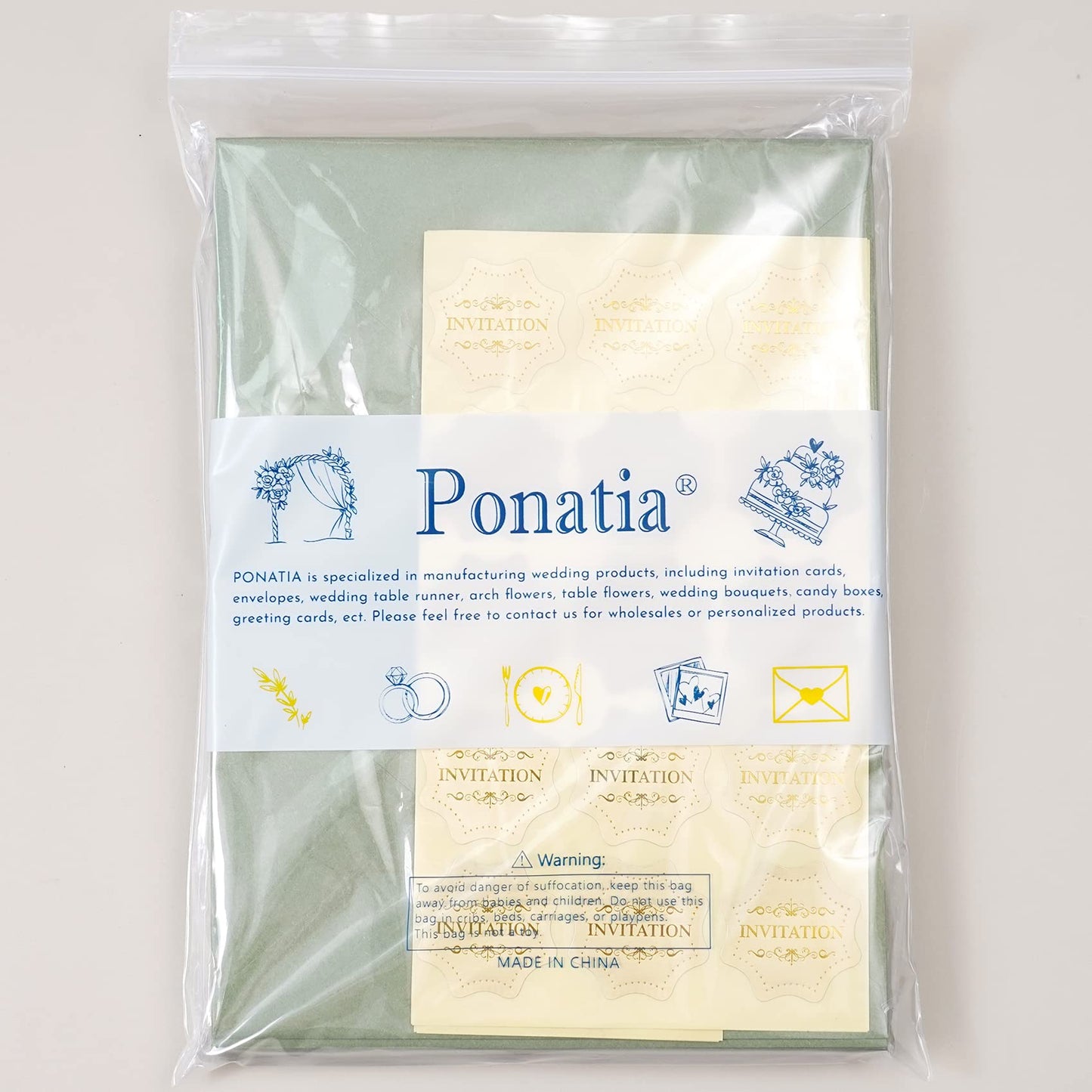 PONATIA 50 Pack A1 Envelopes, 3.62 x 5.2'' Sage Green Envelopes Perfect for RSVP Cards, Christmas Gift Cards Envelope, Baby Showers, Thank You Notes and any 3.5x5" inserts