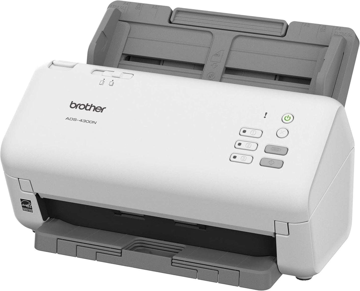 Brother ADS-4300N Professional Desktop Scanner - Fast Duplex Scanning & Networking | White