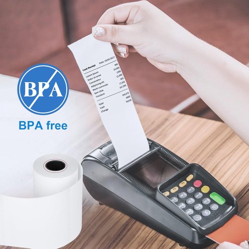 50 Rolls- 2 1/4 X 50 Thermal Receipt Paper Rolls- Fits All Pos Cash Registers, For Clover POS Cash Register Printers-Premium Quality German Paper