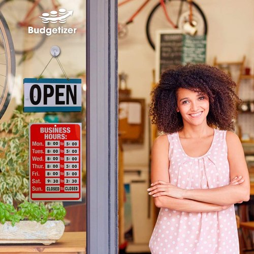 Open Signs for Business, Bundle of Office Hours Sign Will Return Clock with Suction Cups for Businesses Stores Restaurants Bars - Business Hour Closed Open Sign