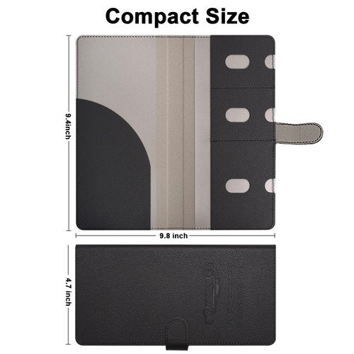 Car Registration and Insurance Card Holder for Document, Cards & License (Black-2)