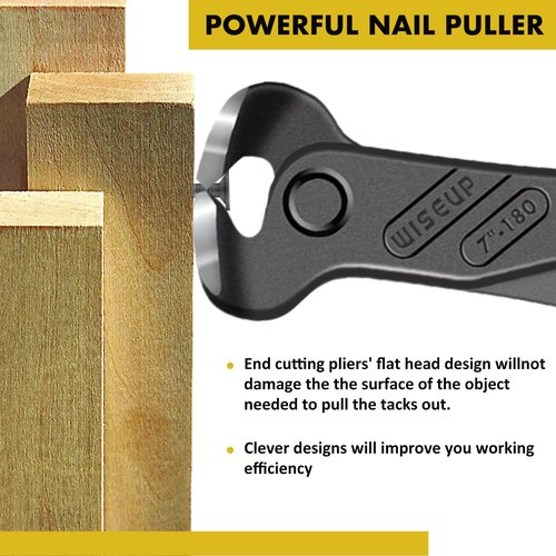 Alimtee 4Pcs Upholstery Staple Remover Tools Set Including End Cutting Pliers Staple Puller Tack Lifter Carpet Remover Fastener Remover for Furniture Floor Wall Car Photo Frame