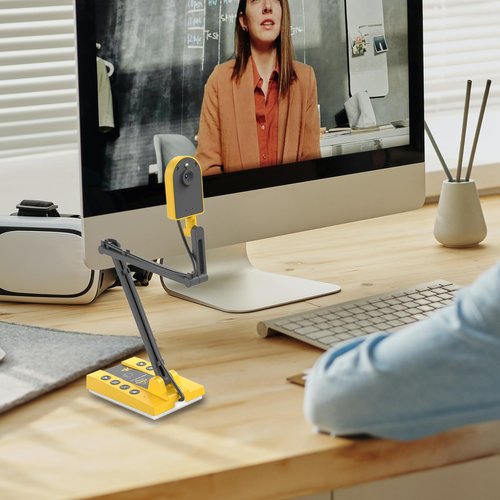 TreasLin Document Camera 15MP HDMI USB-C for Document Camera for Teachers, Remote Learning, Classroom Presentations, Art Classes Online Teaching with Multi Angle Rotation Adjustment LED Light