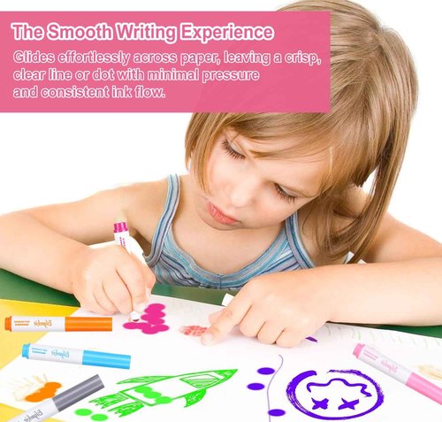 Blynkie Washable Dot Markers Bulk, Pack of 320 with 16 Vibrant Colors, Shimmer Bingo Paint Daubers Supplies for Toddlers Preschool Student, Painting Art and Crafts, Non Toxic Water-Based