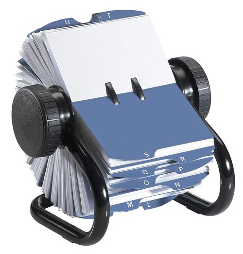 Rolodex® Rotary Business Card File, 400-Card Capacity, Black