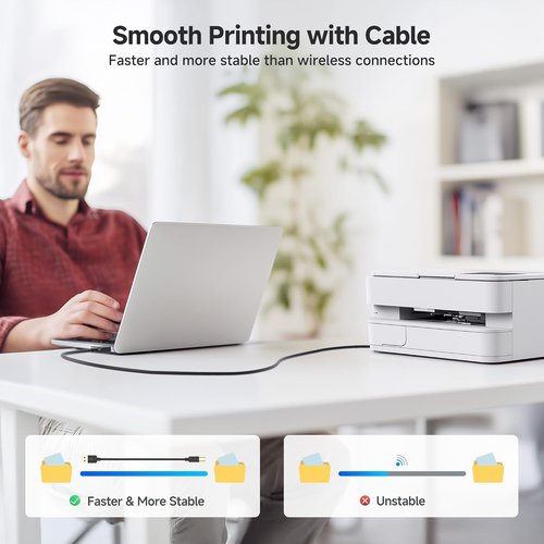 Cable Matters USB Printer Cable - 10ft USB A to B, Compatible with Printers & Scanners | Black