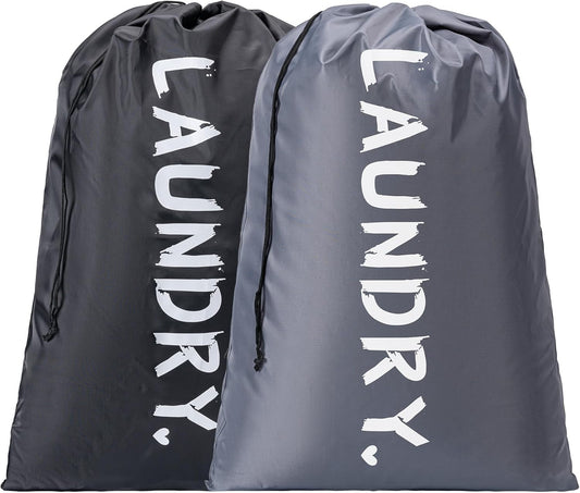XL Travel Laundry Bag by [Brand Name] - Machine Washable Organizer with Drawstring | Holds 4 Loads, 24" x 36"