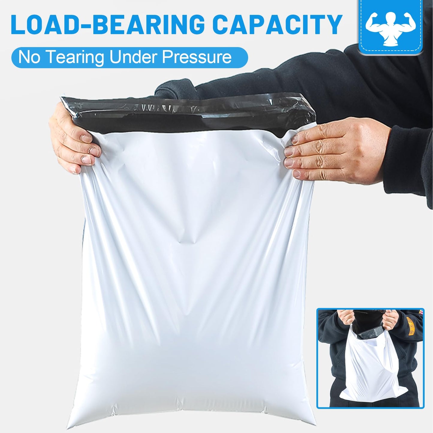 LINSIRON Poly Mailers Shipping Bags 10x13 inch 600 Pack Packaging Clothes Polymailers Envelopes Mailing Mailer Package Polymailer Small Business Supplies Clothing Bag Polybags Packing White