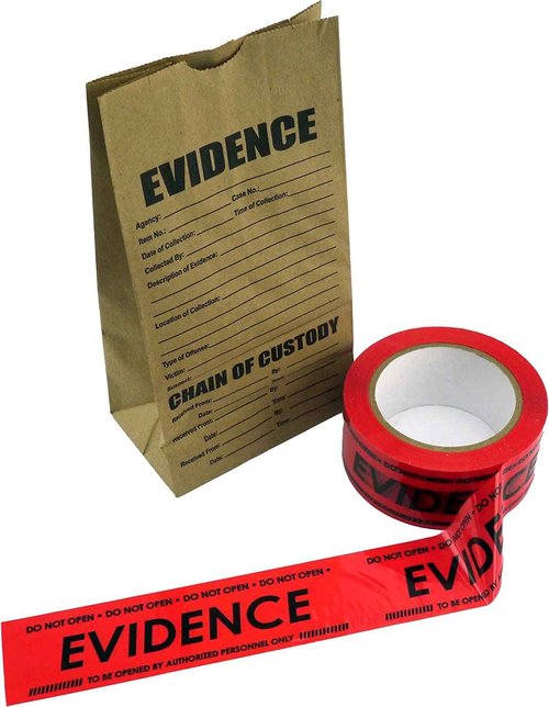 Crime Scene Red Evidence Box Sealing Tape (Case of 6 Rolls)