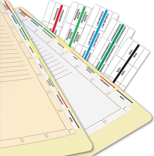 Tabbies, TAB54520, Medical Chart Index Divider Sheets, 400 / Box , White