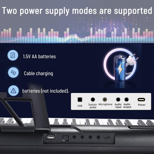 88 Key Digital Piano, Semi Weighted Electronic Keyboard Piano with Music Stand, Power Supply, Sustain Pedal, Bluetooth, MIDI, for Beginner Professional at Home, Stage
