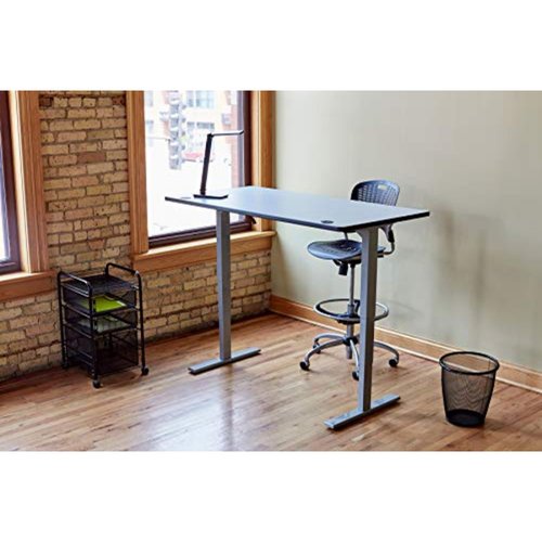 Safco Onyx Rolling File Cart with Large File Drawer and 2 Supply Drawers, Fits Letter-Size Hanging Folders, Durable Steel Construction