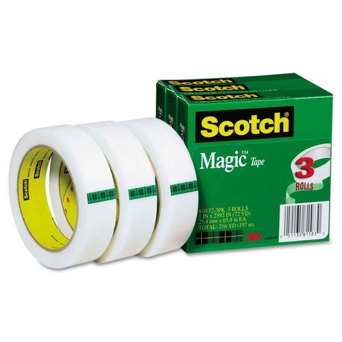 Scotch 810723PK Magic Tape Refill, 1-Inch x 2592-Inch, 3-Inch Core, 3/Pack