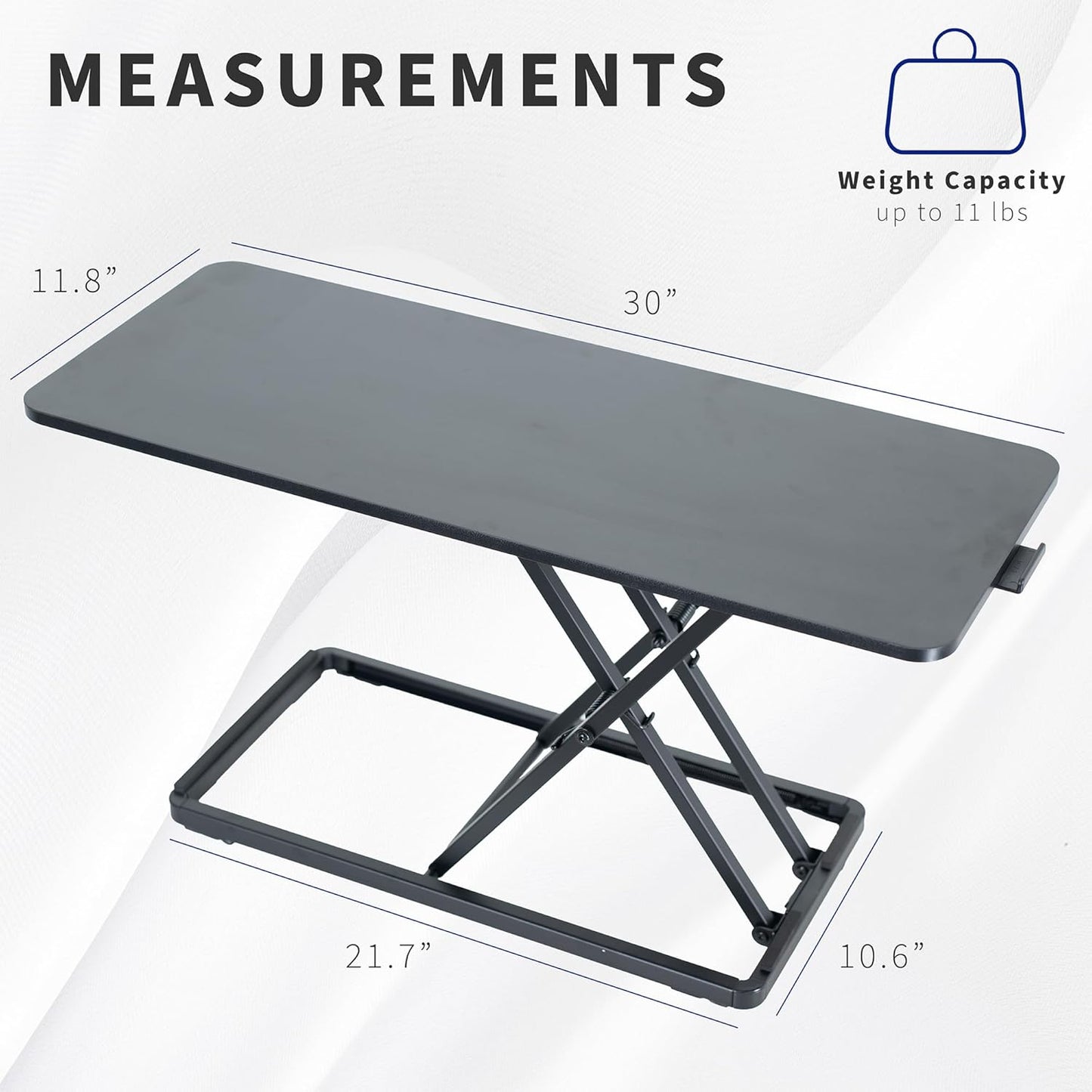 VIVO Height Adjustable Keyboard and Mouse Riser - Ergonomic 30-Inch Scissors Lift Desk | Black, DESK-V030A