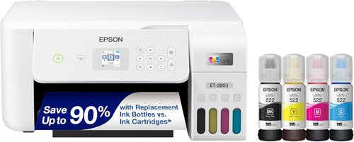 Epson EcoTank ET-2803 Wireless All-in-One Printer - Cartridge-Free, Scan & Copy, AirPrint Enabled