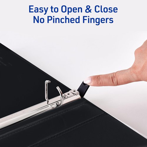 Avery Heavy-Duty View Binders - 1 Inch One Touch Slant Rings, Customizable Clear Cover, Black | 4-Pack