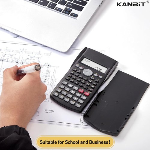 Scientific Calculator 2-Pack | 2-Line Clear Display, 240 Functions | Battery Operated for Math & Algebra, Black