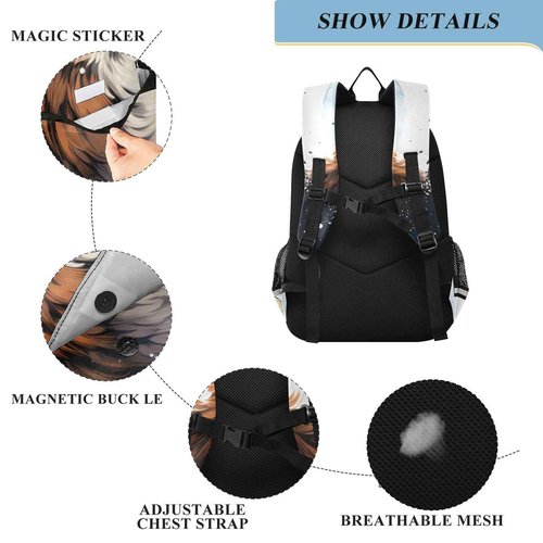 FUQIUMI Laptop Backpack Fashion Travel Backpack for Women Men Fox in Forest School Backpack for Teens Boys Girls,Water Resistant & Lightweight