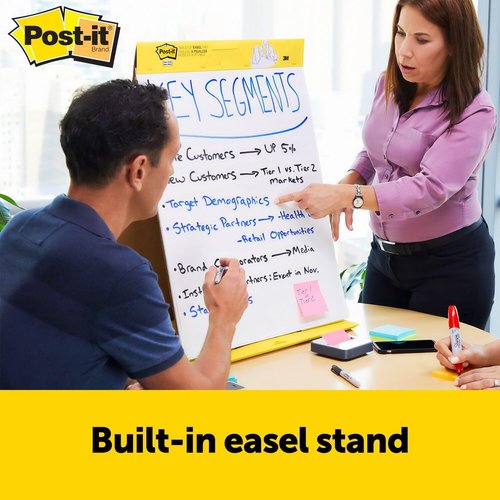 Post-it Super Sticky Easel Pad - 20 x 23 Inches, 20 Sheets, Portable White Flip Chart Paper for Teachers & Students