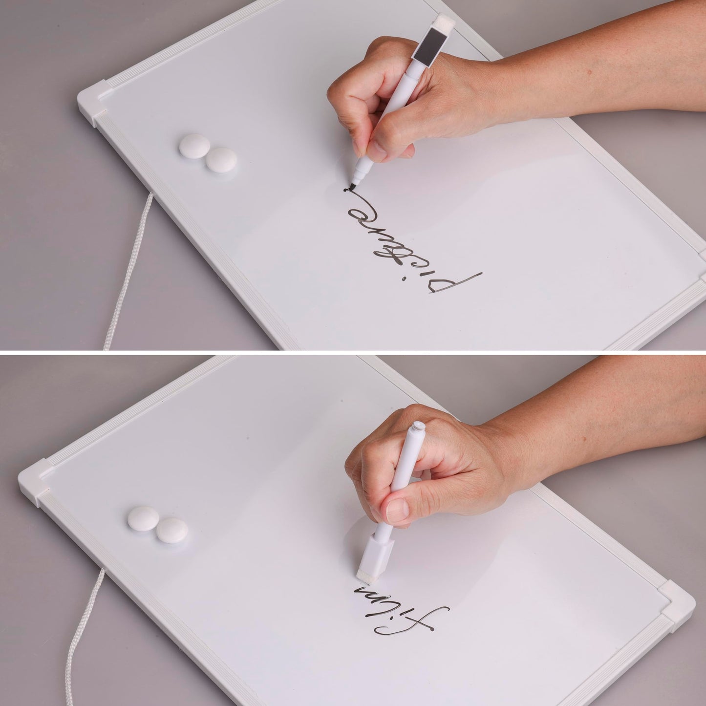 Double Sided White Board Dry Erase 11" x 14", White Boards for Walls, Mini Hanging Whiteboard for Home School Office
