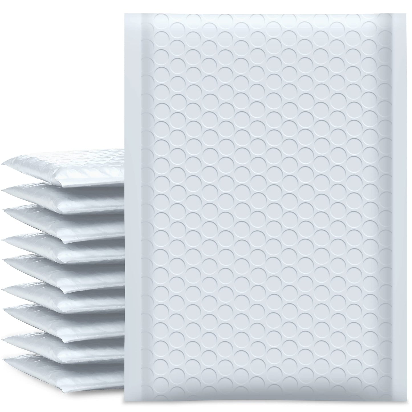 UCGOU Bubble Mailers 5x8.6 Inch Usable Size 5x7 Inch White 50 Pack Padded Envelopes Small Business Mailing Packages Self Seal Adhesive Waterproof Boutique Shipping Bags for Jewelry Makeup Supplies