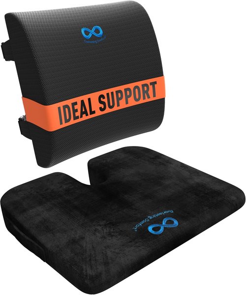 Everlasting Comfort Car Seat Cushion & Lumbar Support Pillow - Ultimate Comfort - Perfect for Car, Truck, Offices, Couches, Desk Chairs - Enhances Posture and Relieves Back Pain