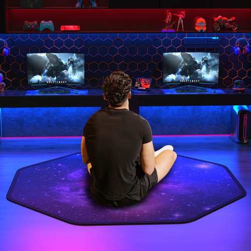 Office Chair Mat for Hardwood Floor, 47"×47" Computer Gaming Chair Mat, Desk Floor Mat Hardwood, Anti-Slip and Easy to Clean- Machine Washable