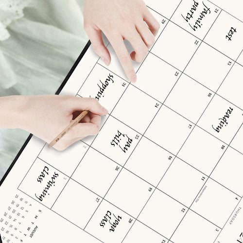Tutazook Large Desk Calendar 2025-2026 with Desk Mat, Desktop Calendar 18 Monthly Runs From July 2025 to December 2026, Desk Pad Calendar 22 x 17 Inch Perfect for Planning, Organizing, and Scheduling Your Life (Black)
