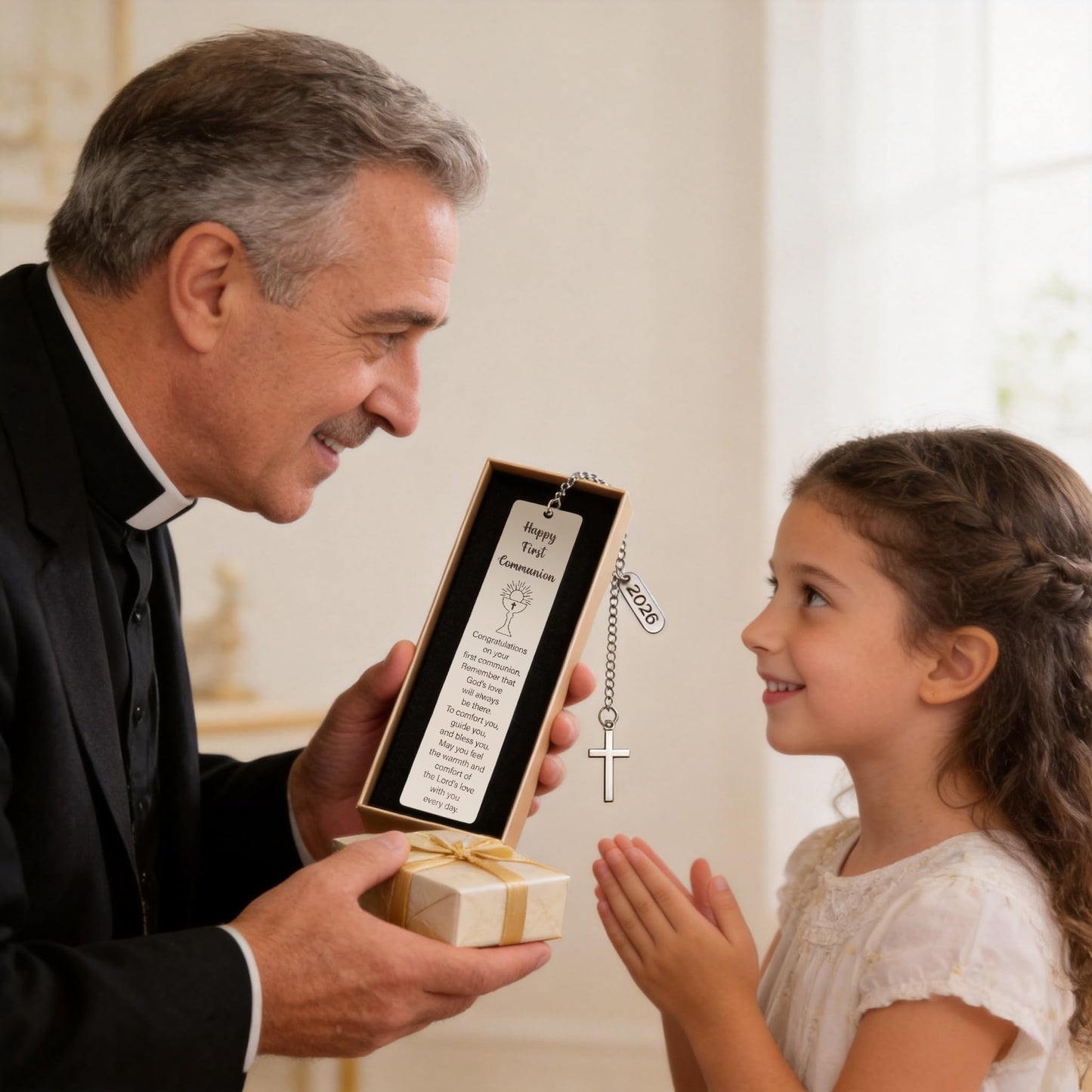 2026 First Communion Gifts for Boys Girls, Best 1st Holy Communion Bookmark for Teen, Catholic Confirmation Gifts for Kids, First Communion Favor, Religious Gift for Him Her Easter