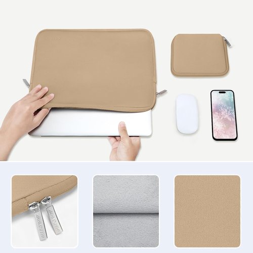 MOSISO Laptop Case - 13.3 Inch Neoprene Sleeve Bag for MacBook Air/Pro & More | Apricot Color