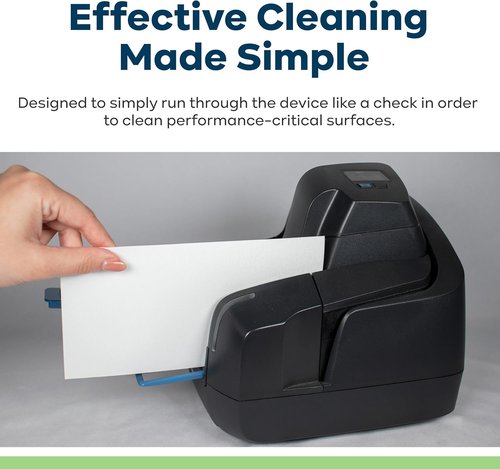 KICTeam Cleaning Cards - Quick Drying Solution for Check Scanners (25 Cards) - Made in USA