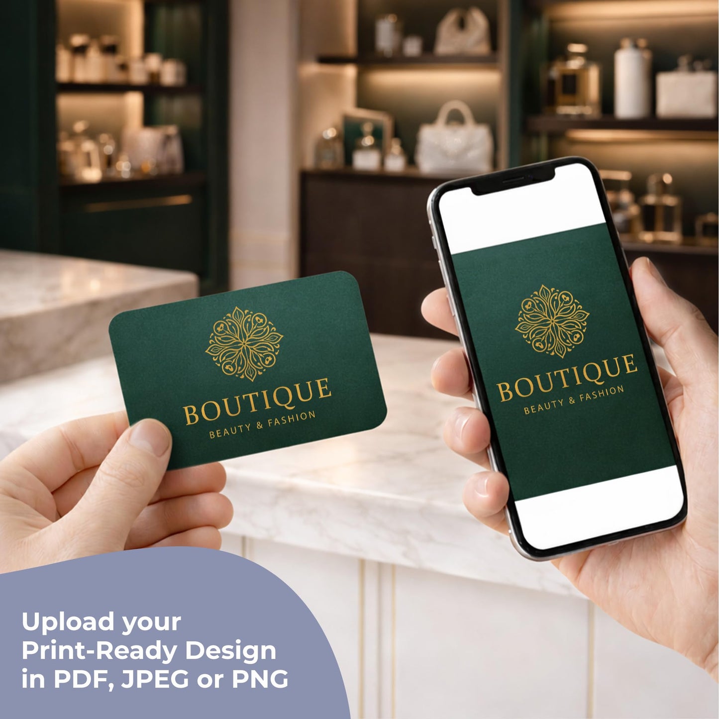 Cimpress Custom Business Cards with Rounded Corners, Pack of 50, Add Your Design or Logo, 18PT Premium Matte 400GSM Paper, 3.62 x 2.12 Inches, Double Sided Print, For Small Business and Events