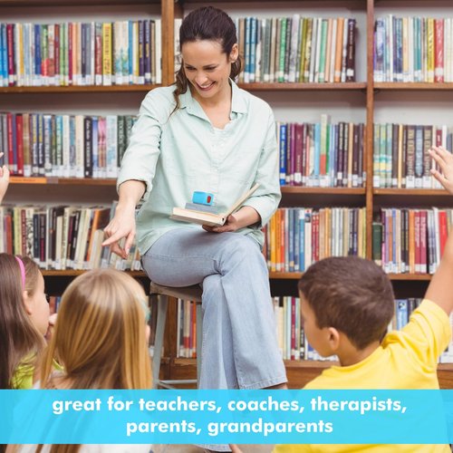 Sayglossy Teacher Stamp for Classroom 5 Stars Writing Grid Stamp Self Inking for Teacher Homework Grading Feedback Back to School Elementary Students School Supplies Gifts, 2 x 1 inches