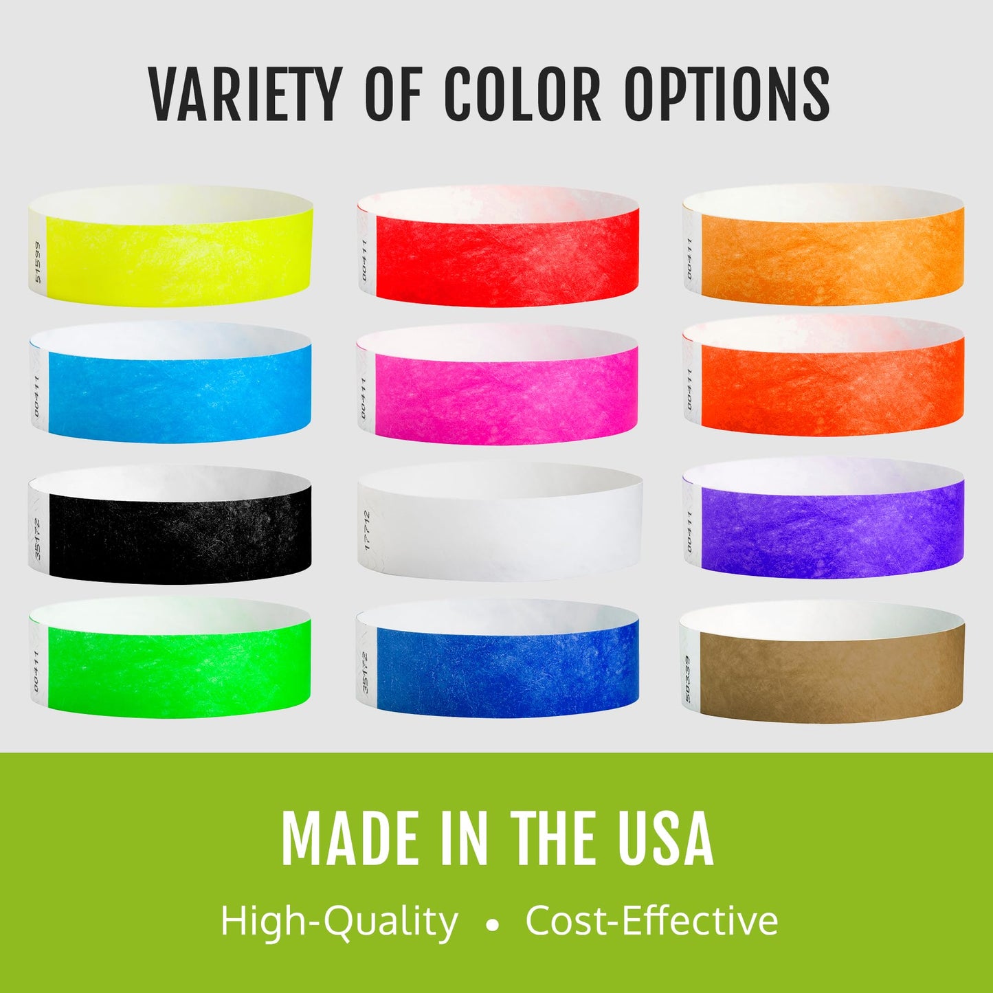 500 WristCo Neon Red Tyvek Wristbands for Events - Tamper-Proof Design & Fluorescent Color Prevent Reuse Premium-Grade Bracelets for Hospital & Medical ID, Party & VIP Identification