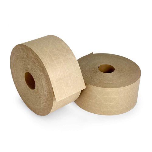 IDL Packaging Reinforced Water-Activated Kraft Gummed Tape - 2.83" x 450ft, 30lb Thickness, Brown | Heavy-Duty Carton Sealing
