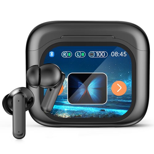 AI Language Translation Earbuds, LCD Touch Screen OWS Real-Time Translator for 144 Languages & Accents Headphones Translator Ideal for Travel Business Learning Translation Device Earphones-John Wick