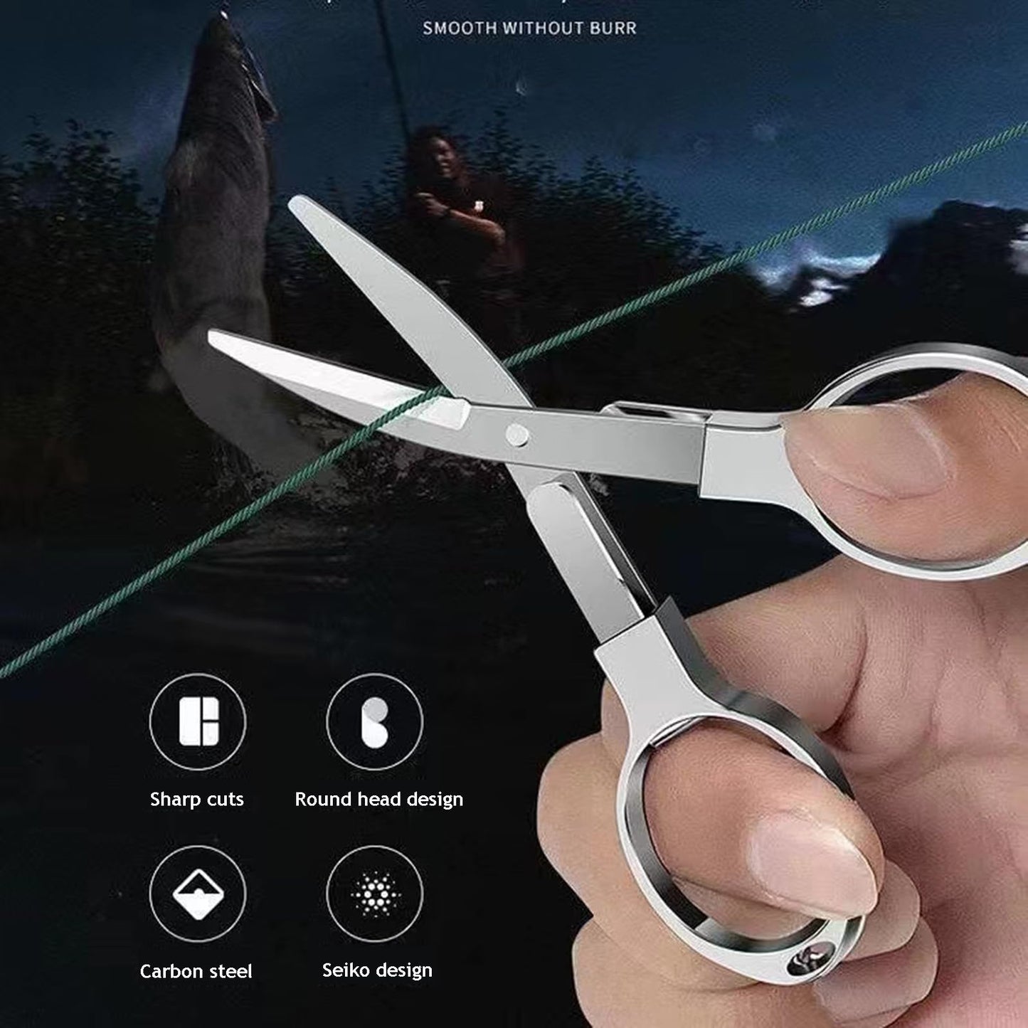YVAOG Folding Scissors, Safe Portable Safe Portable Travel Mini Scissors, Stainless Steel Retractable Small Scissors for Home Office, 2 Piece Set