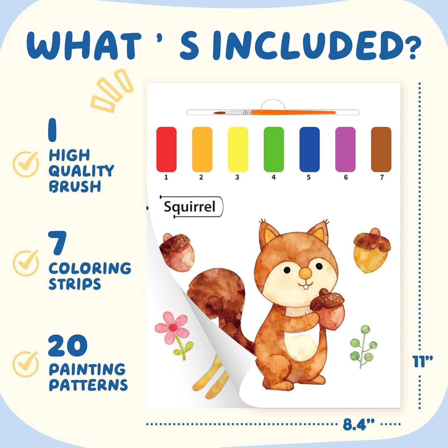 YPLUS Watercolor Painting Books for Toddlers - Creative Art Craft Gift for Kids Ages 1-6 | Animal Themes