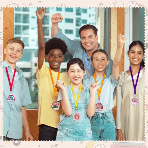 12 Sets Wooden Boho Rainbow Hall Passes for Classrooms Elementary Back to School Unbreakable Hall Pass Lanyards and School Passes Unbreakable Bathroom Passes for Classrooms Hall Library Nurse Office