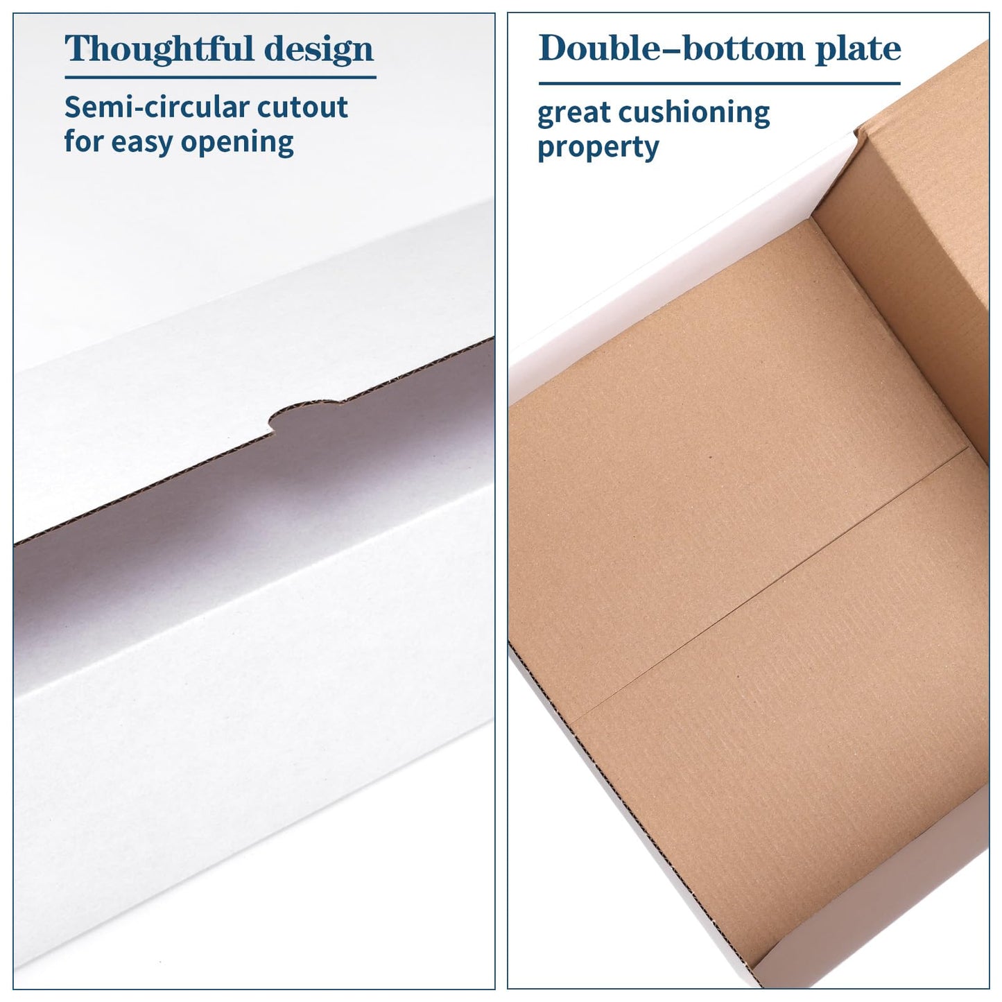 ZBEIVAN 12x10x6 White Shipping Boxes Set of 15, Corrugated Cardboard Mailer Boxes for Packaging Small Business Mailing Gifts