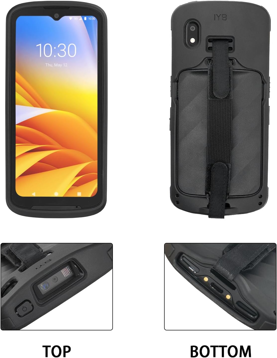 Zebra TC15 Protective Case - Rugged Handstrap Design for TC15 Barcode Scanner | Durable Bumper Cover