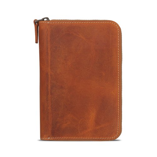 Londo Genuine Leather Padfolio – Portfolio Folder with Pencil Holder, Notepad & Zipper Closure for Business, Office & Travel