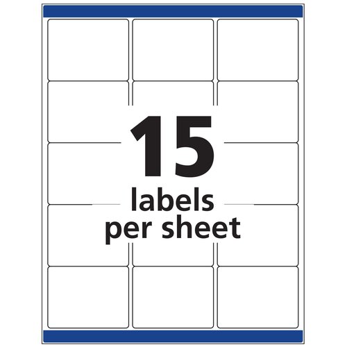 Avery ID Labels, Sure Feed Technology, Permanent Adhesive, 2" x 2-5/8", 5 Packs (6572)