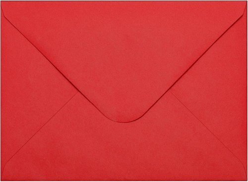 Regine Switzerland A7 Red Envelopes - 50 Pack V Flap 5x7 Invitations for Graduation, Baby Shower, Wedding