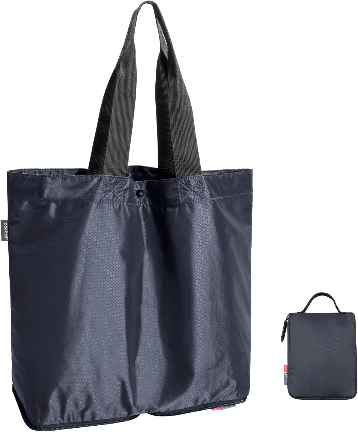 Skiennix Lightweight Packable Tote Bag - Water Resistant Reusable Grocery Bag | 16L Navy Blue