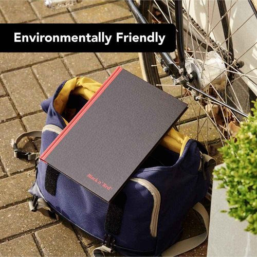 Black n' Red Notebooks, Casebound, Hardcover, 11-3/4" x 8-1/4", Large, 96 Ruled Sheets, 3-Pack (73601)