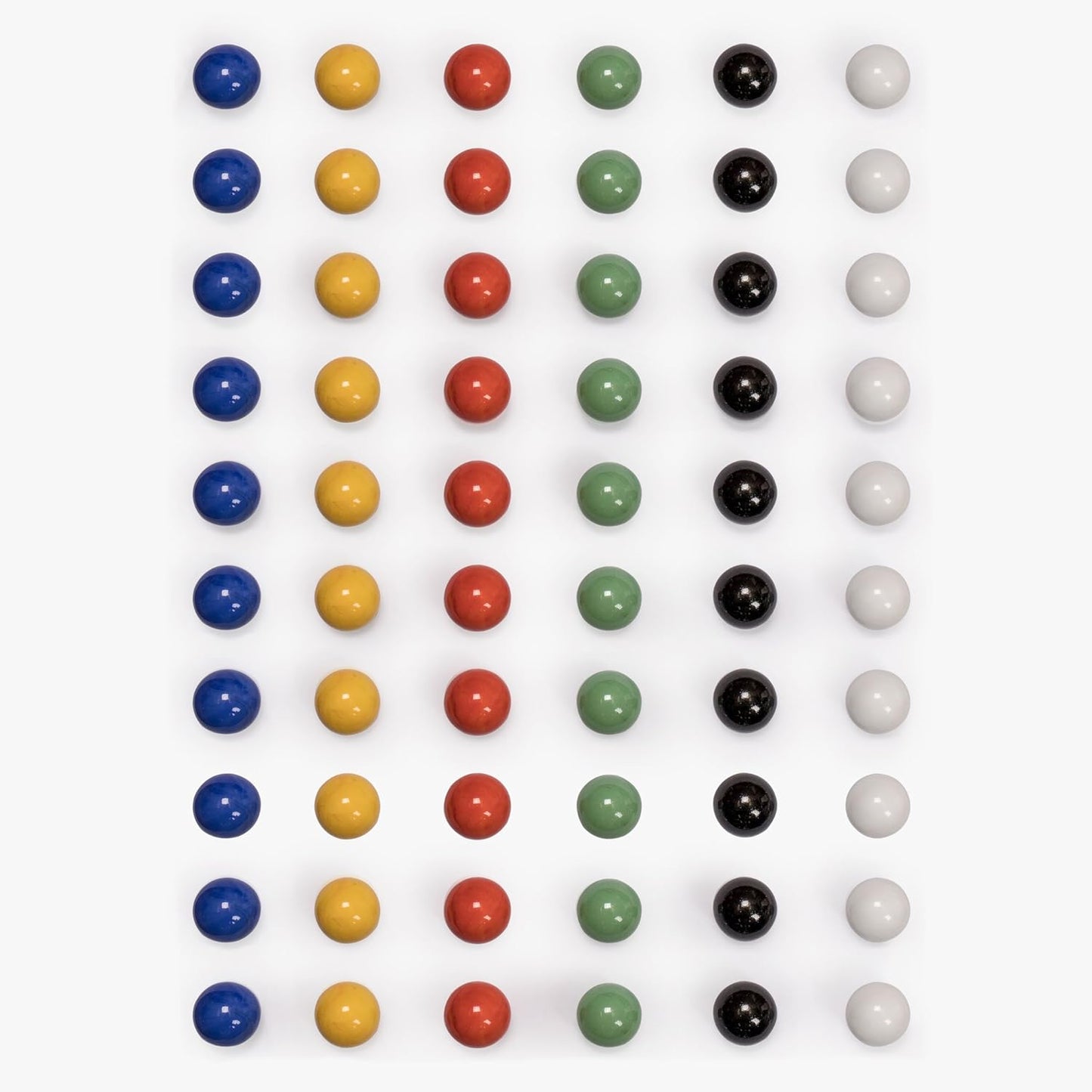 Yellow Mountain Imports Chinese Checkers Marbles Set - 60 Solid Color Pieces, 16mm