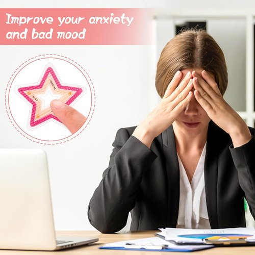 Skiennix 60 Pcs Anxiety Sensory Stickers - Reusable Textured Fidget Stickers for Mindfulness & Calm